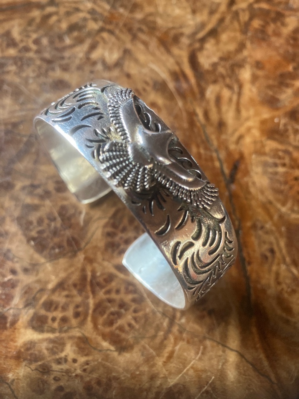Silver Bird cuff bracelet